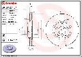 Tarcza hamulcowa, COATED DISC LINE09.A427.31, BREMBO w ofercie sklepu e-autoparts.pl 