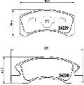 Klocki hamulcowe - komplet do Daihatsu, P 16 011, BREMBO w ofercie sklepu e-autoparts.pl 