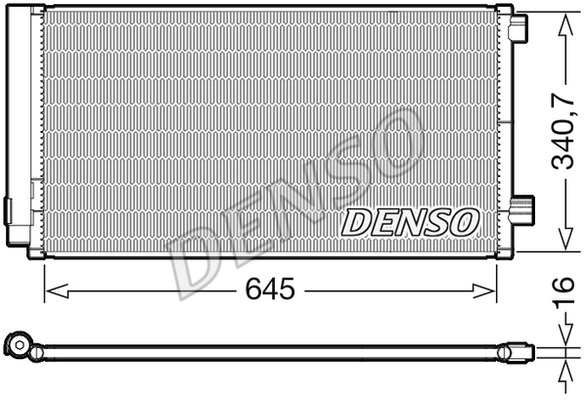 CHŁODNICA KLIMATYZACJI Z OSUSZACZEM FIAT JEEP do Jeepa, DCN06020, DENSO w ofercie sklepu e-autoparts.pl 