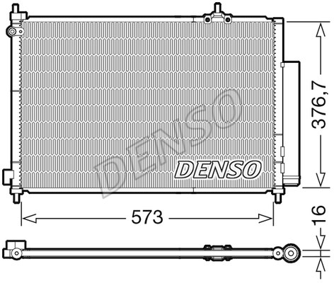 CHŁODNICA KLIMATYZACJI Z OSUSZACZEM HONDA do Hondy, DCN40031, DENSO w ofercie sklepu e-autoparts.pl 