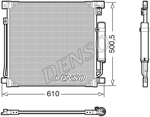 CHŁODNICA KLIMATYZACJI Z OSUSZACZEM MITSUBISHI do Mitsubishi, DCN45013, DENSO w ofercie sklepu e-autoparts.pl 