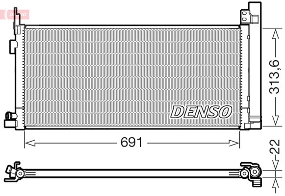 Skraplacz klimatyzacji do Toyoty, DCN50124, DENSO w ofercie sklepu e-autoparts.pl 