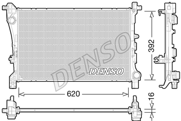 Chłodnica, układ chłodzenia silnika DRM09166 DENSO