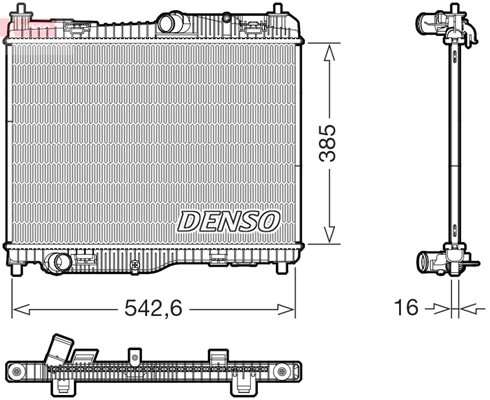 Chłodnica silnika do Forda, DRM10123, DENSO w ofercie sklepu e-autoparts.pl 