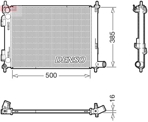 Chłodnica silnika do Kia, DRM43013, DENSO w ofercie sklepu e-autoparts.pl 