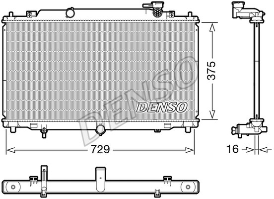 CHŁODNICA SILNIKA MAZDA do Mazdy, DRM44048, DENSO w ofercie sklepu e-autoparts.pl 