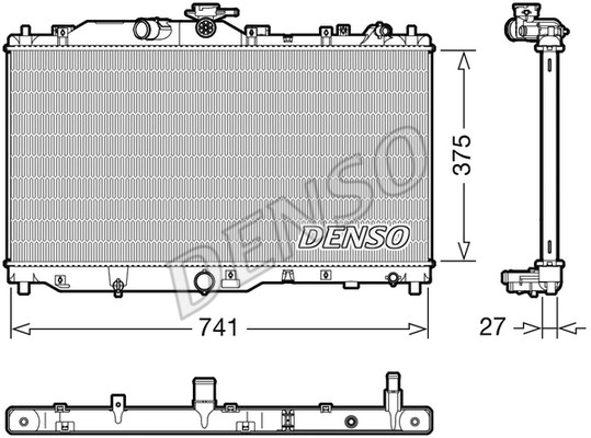 CHŁODNICA SILNIKA MAZDA do Mazdy, DRM44050, DENSO w ofercie sklepu e-autoparts.pl 