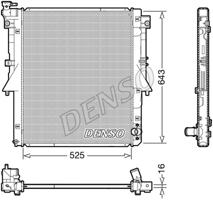 CHŁODNICA SILNIKA FIAT MITSUBISHI do Fiata, DRM45054, DENSO w ofercie sklepu e-autoparts.pl 
