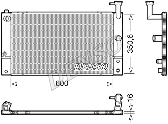 Chłodnica, układ chłodzenia silnika DRM50133 DENSO