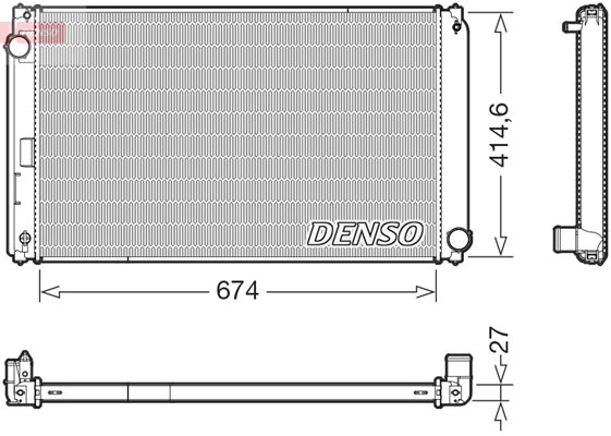 Chłodnica silnika do Toyoty, DRM50151, DENSO w ofercie sklepu e-autoparts.pl 