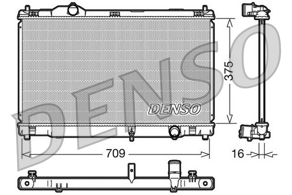 Chłodnica, układ chłodzenia silnika DRM51001 DENSO