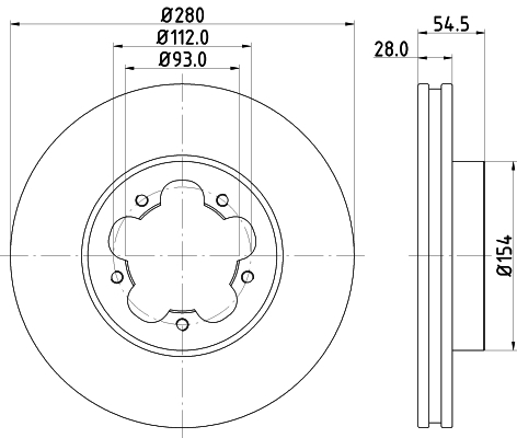 Tarcza hamulcowa MDC1759 MINTEX