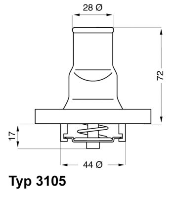 Termostat układu chłodzenia 3105.87D WAHLER
