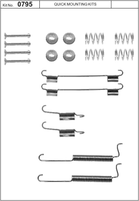 Zestaw akcesoriów, szczęki hamulcowe 0795 Quick Brake ApS