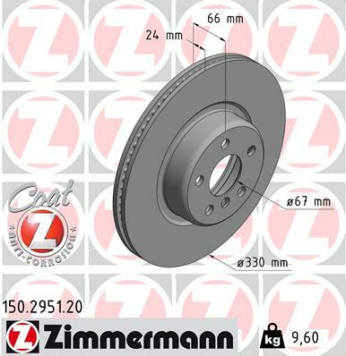 Tarcza hamulcowa, COAT Z 150.2951.20 ZIMMERMANN