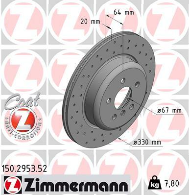 Tarcza hamulcowa, SPORT COAT Z 150.2953.52 ZIMMERMANN