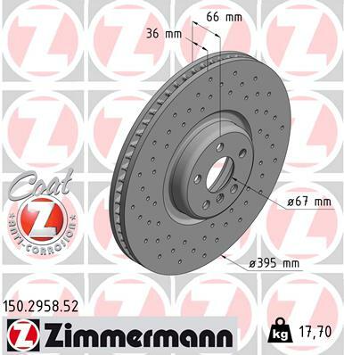 Tarcza hamulcowa, SPORT COAT Z 150.2958.52 ZIMMERMANN