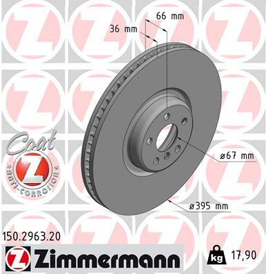 Tarcza hamulcowa, COAT Z 150.2963.20 ZIMMERMANN