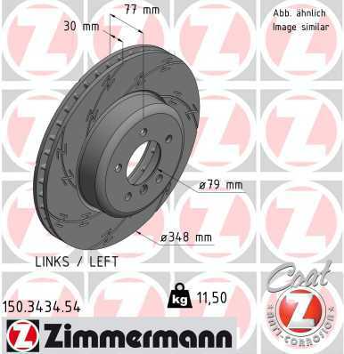 Tarcza hamulcowa, BLACK Z 150.3434.54 ZIMMERMANN