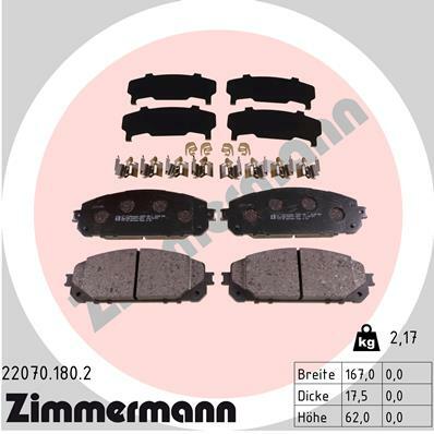 Klocki hamulcowe - komplet 22070.180.2 ZIMMERMANN
