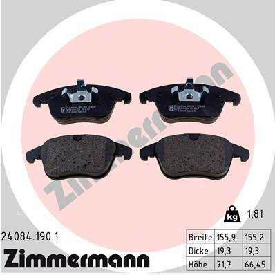 Klocki hamulcowe - komplet 24084.190.1 ZIMMERMANN