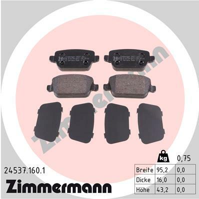 Klocki hamulcowe - komplet 24537.160.1 ZIMMERMANN