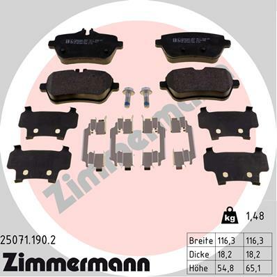 Klocki hamulcowe - komplet 25071.190.2 ZIMMERMANN
