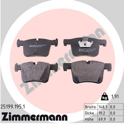 Klocki hamulcowe - komplet 25199.195.1 ZIMMERMANN