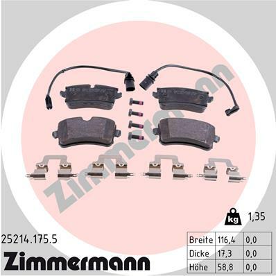 Klocki hamulcowe - komplet 25214.175.5 ZIMMERMANN
