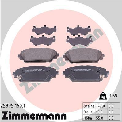 Klocki hamulcowe - komplet 25875.160.1 ZIMMERMANN