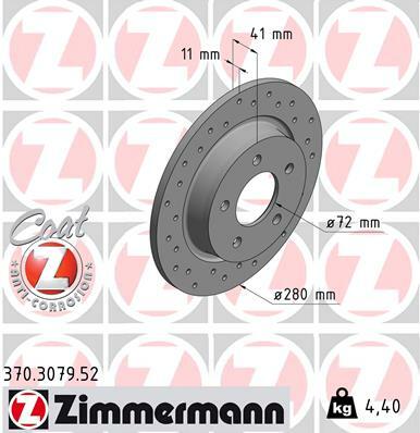 Tarcza hamulcowa, SPORT COAT Z 370.3079.52 ZIMMERMANN