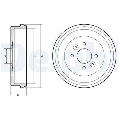 Bęben hamulcowy do Mitsubishi, BF658, DELPHI w ofercie sklepu e-autoparts.pl 