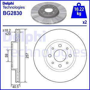 Tarcza hamulcowa BG2830 DELPHI