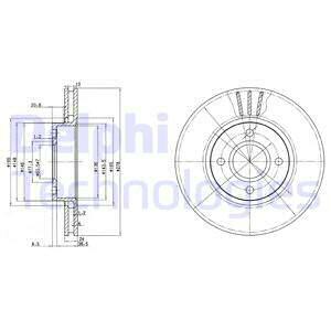 Tarcza hamulcowa BG3056 DELPHI