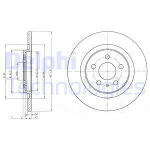 Tarcza hamulcowa BG3741 DELPHI