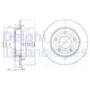 Tarcza hamulcowa BG4025C DELPHI