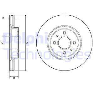 Tarcza hamulcowa BG4743C DELPHI