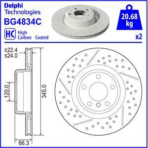 Tarcza hamulcowa BG4834C DELPHI