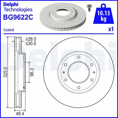 Tarcza hamulcowa do Hyundia, BG9622C, DELPHI w ofercie sklepu e-autoparts.pl 