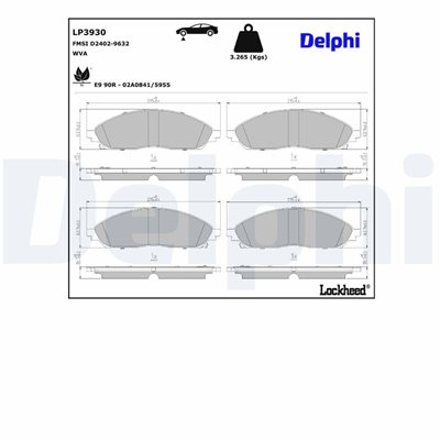 Klocki hamulcowe kpl. do Jeepa, LP3930, DELPHI w ofercie sklepu e-autoparts.pl 