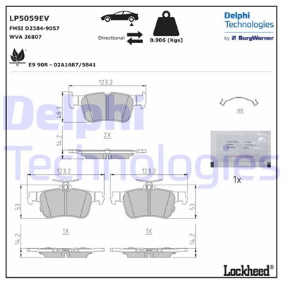 Klocki hamulcowe kpl. do Forda, LP5059EV, DELPHI w ofercie sklepu e-autoparts.pl 