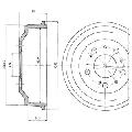 Bęben hamulcowy do Fiata, BF327, DELPHI w ofercie sklepu e-autoparts.pl 