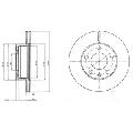 Tarcza hamulcowa , BG4023, DELPHI w ofercie sklepu e-autoparts.pl 