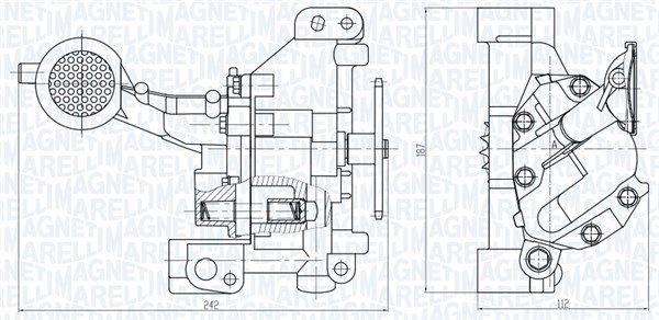 Pompa oleju do Peugeota, 351516000109, MAGNETI MARELLI w ofercie sklepu e-autoparts.pl 