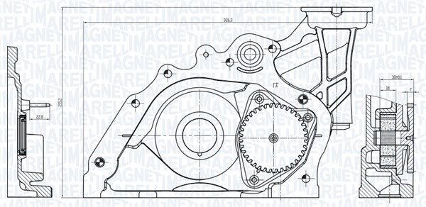 Pompa oleju do Kia, 351516000124, MAGNETI MARELLI w ofercie sklepu e-autoparts.pl 