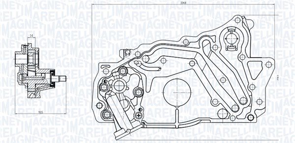 Pompa oleju do Mitsubishi, 351516000129, MAGNETI MARELLI w ofercie sklepu e-autoparts.pl 