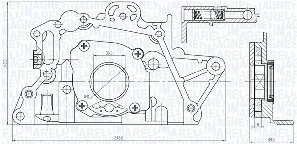 Pompa oleju do Hyundia, 351516000150, MAGNETI MARELLI w ofercie sklepu e-autoparts.pl 