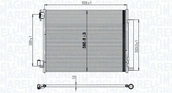 Chłodnica klimatyzacji - skraplacz 350203823000 MAGNETI MARELLI