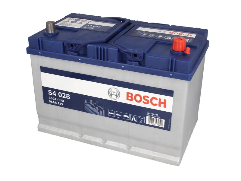 Akumulator, S4 95Ah 830A (L-) do Mitsubishi, 0 092 S40 280, BOSCH w ofercie sklepu e-autoparts.pl 