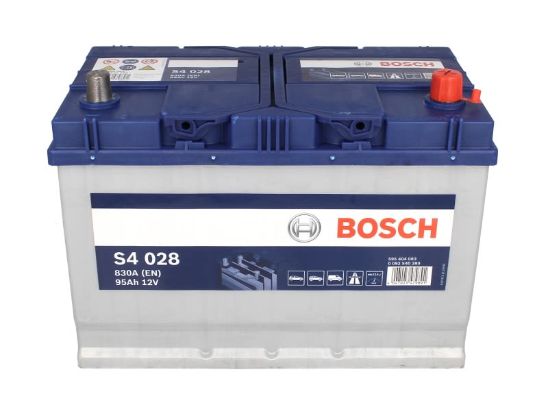 Akumulator, S4 95Ah 830A (L-) do Mitsubishi, 0 092 S40 280, BOSCH w ofercie sklepu e-autoparts.pl 